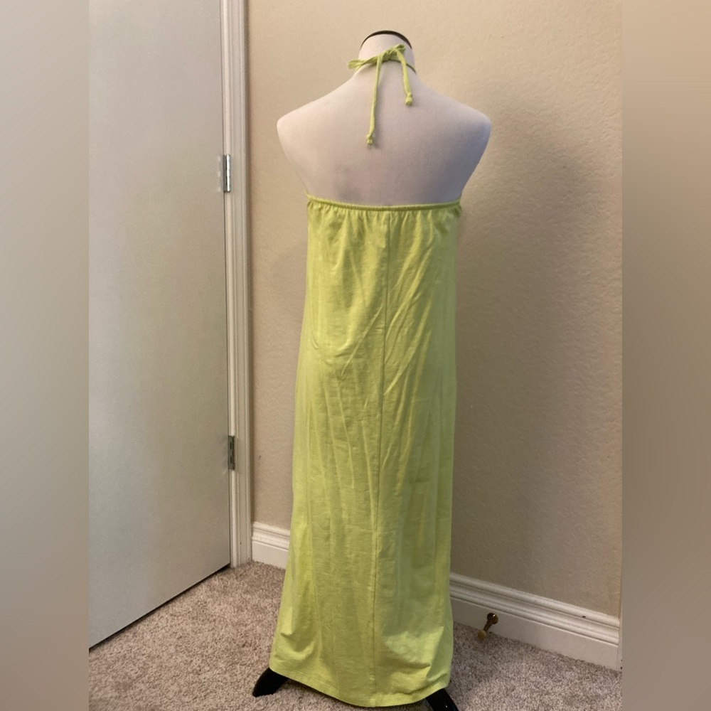 Old Navy Neon Yellow Green Halter Dress - Picture 3 of 5
